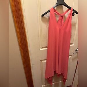 BCBGMaxAzria Coral Handkerchief Hem Dress